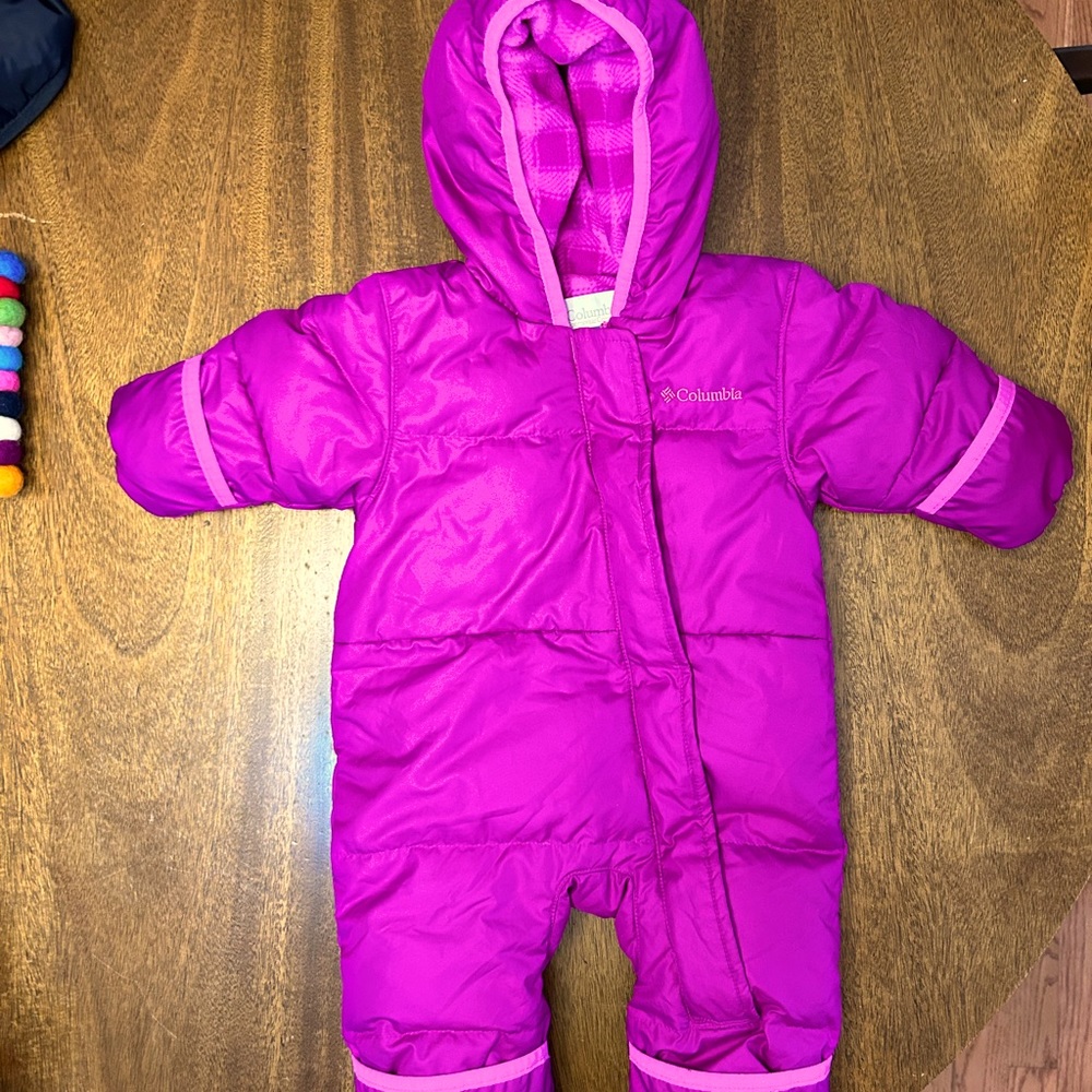 Columbia Kids' Fuchsia Puffer Snowsuit